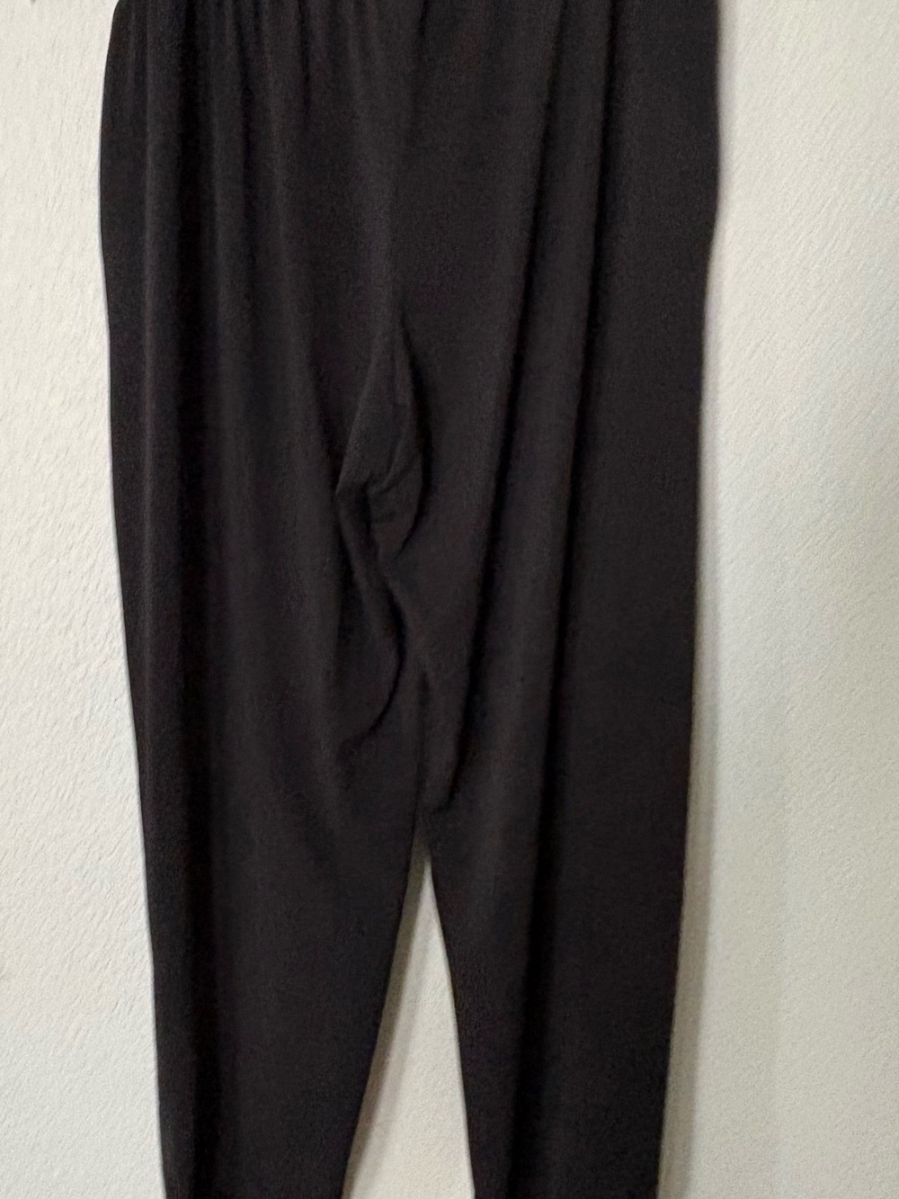 Women’s Black High-Waist Ponte Tie Cuff Lounge Pants